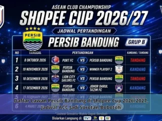 Debut Persib Bandung di Shopee Cup: Cek Jadwal dan Link RCTI Live Streaming Port FC vs Persib Malam Ini!