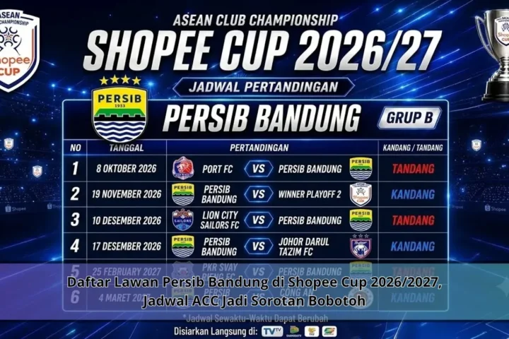 Debut Persib Bandung di Shopee Cup: Cek Jadwal dan Link RCTI Live Streaming Port FC vs Persib Malam Ini!