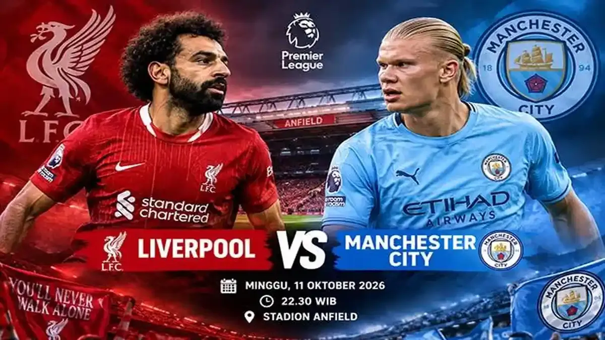 Duel Panas Anfield: Liverpool vs Manchester City Tayang di TV Mana? Simak Jadwal dan Link Live Streamingnya!