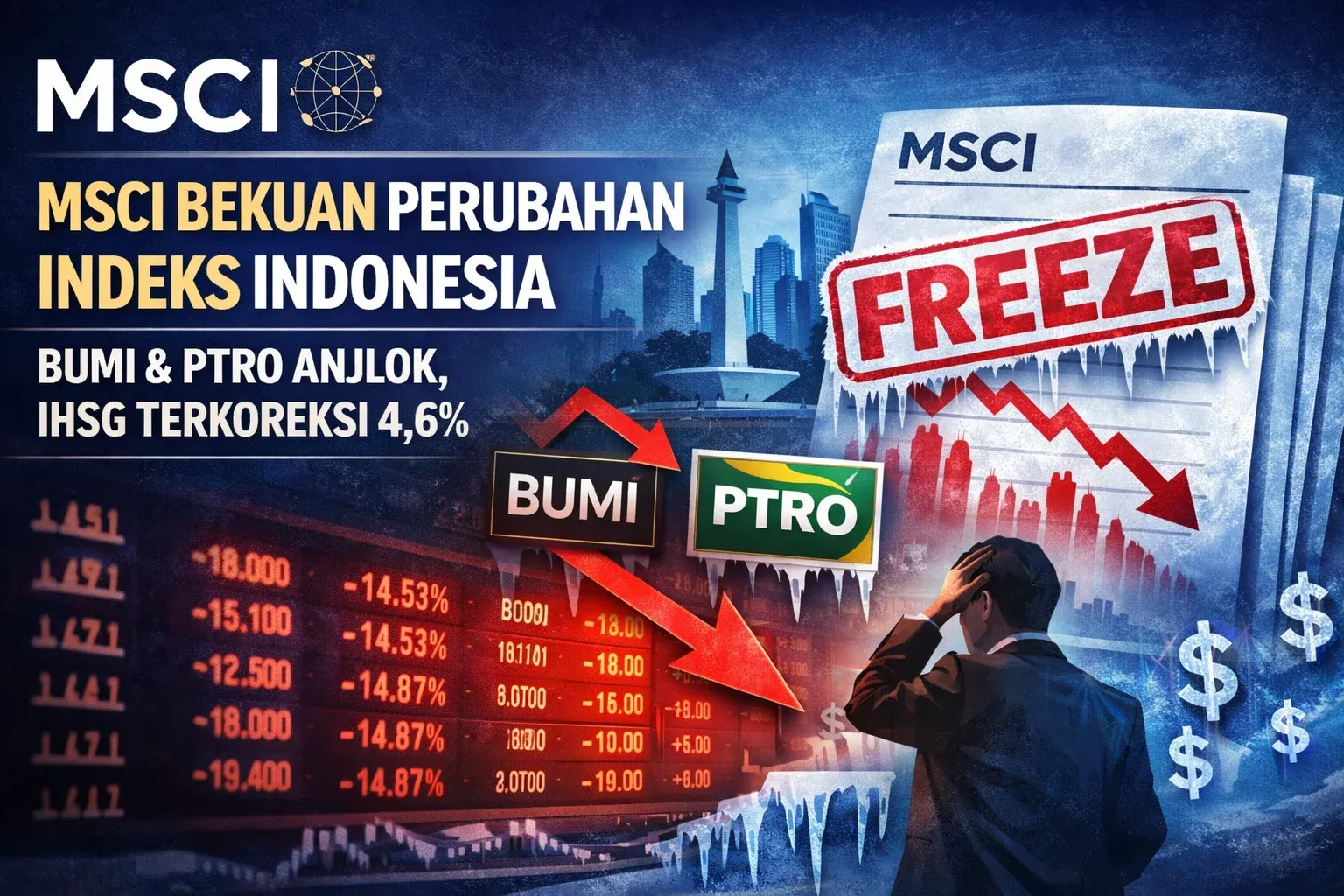 Pasar Modal Berguncang: IHSG Anjlok Drastis Akibat Ancaman Perubahan Status MSCI