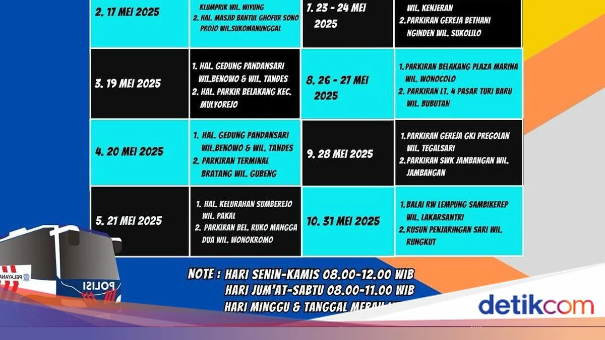 Rangkuman Agenda Penting: Dari Jadwal Sepak Bola Hingga Layanan SIM Keliling, Simak Update Lengkapnya!