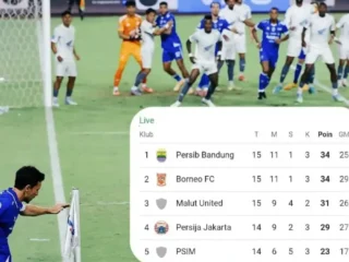 Tumbang di Pamekasan, Persib Bandung Terpuruk di Papan Tengah Klasemen