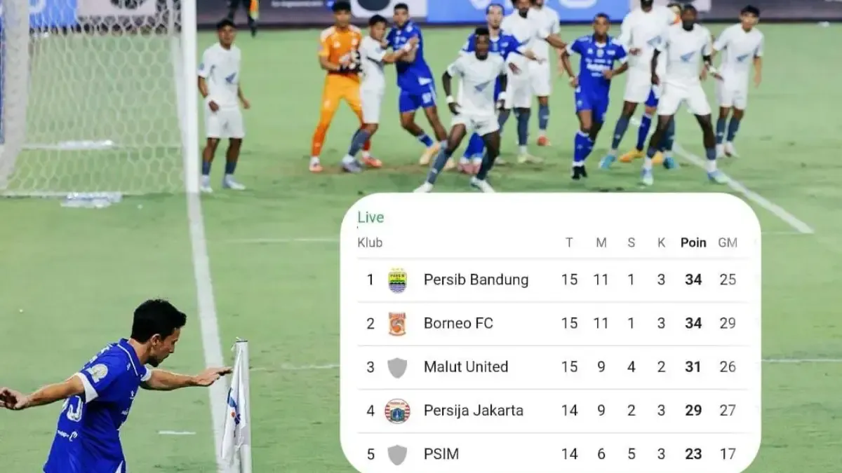 Tumbang di Pamekasan, Persib Bandung Terpuruk di Papan Tengah Klasemen